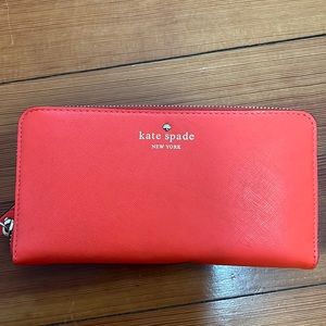 Orange Kate Spade Wallet